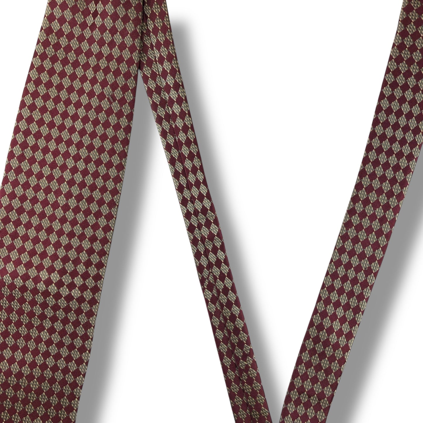 【7906】良品！アルマーニ　ネクタイ　ボルドー系