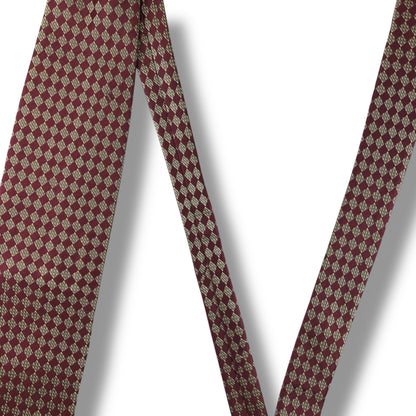 【7906】良品！アルマーニ　ネクタイ　ボルドー系