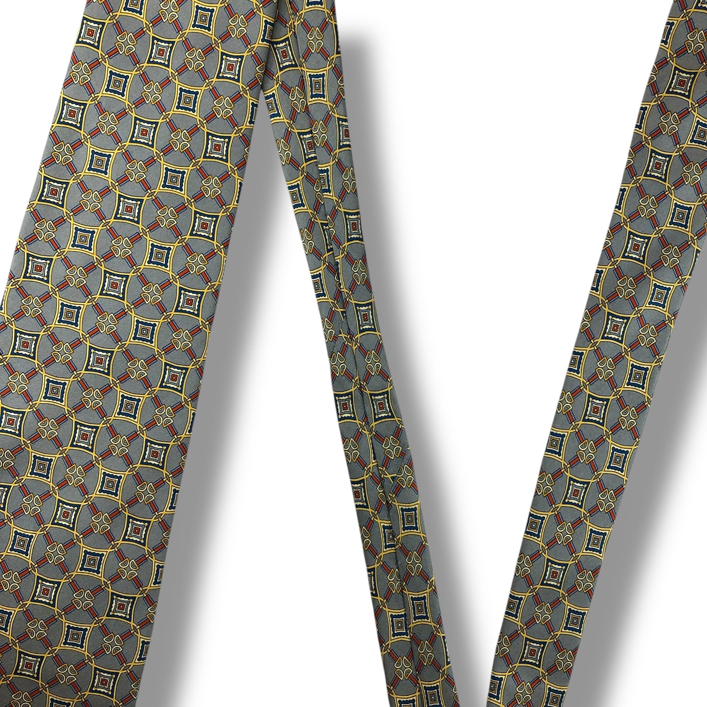 【7907】良品！フェンディ　ネクタイ　グレー系