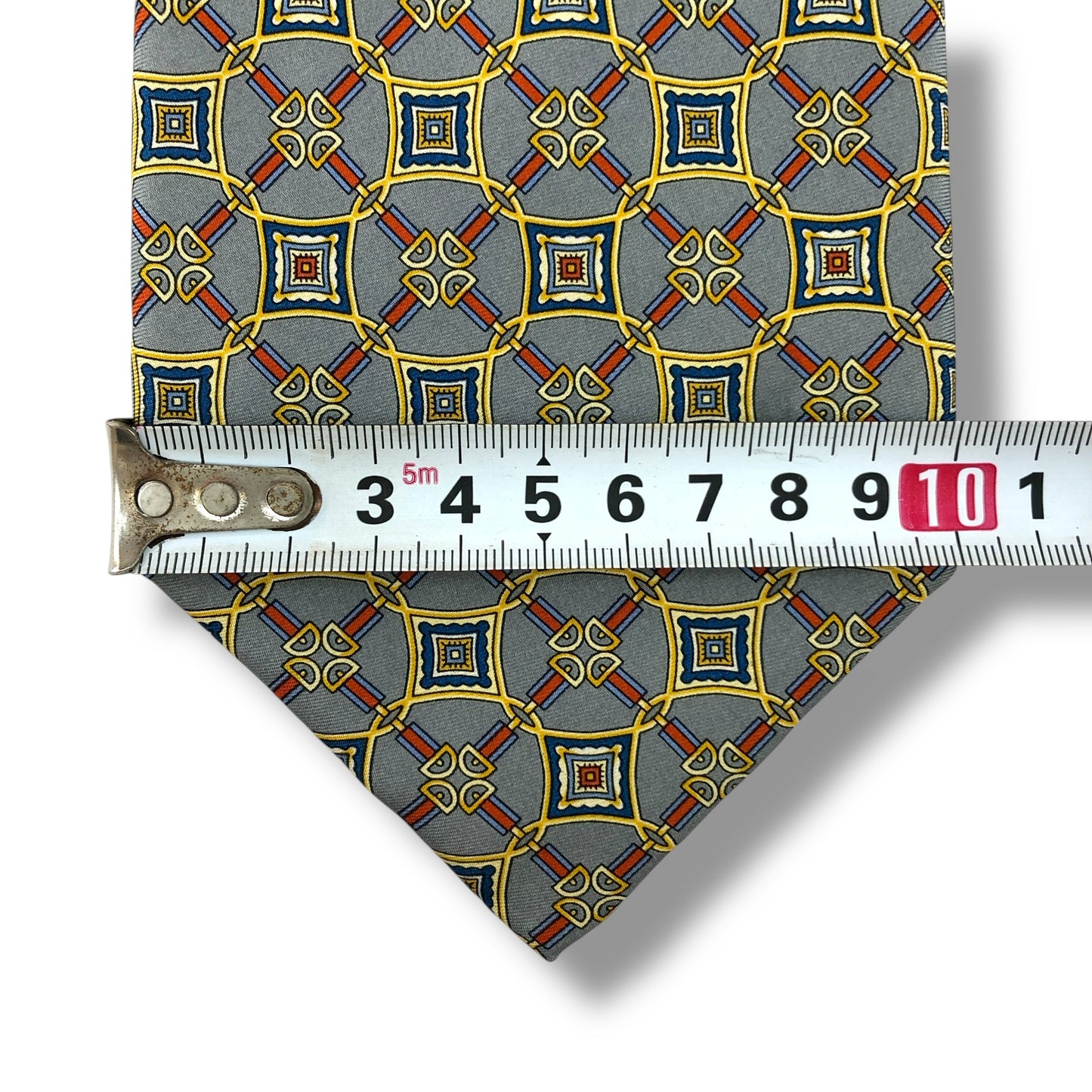 【7907】良品！フェンディ　ネクタイ　グレー系