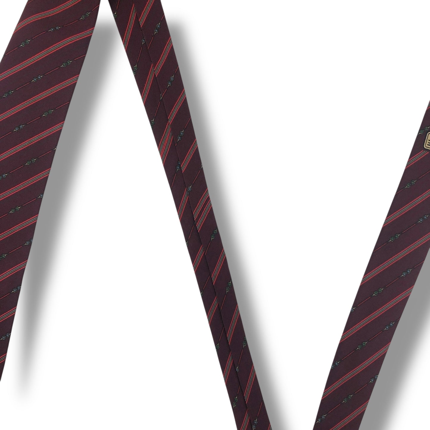 【7913】良品！セリーヌ　ネクタイ　ボルドー系