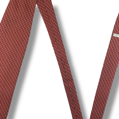 【7918】良品！アルマーニ　ネクタイ　レッド系