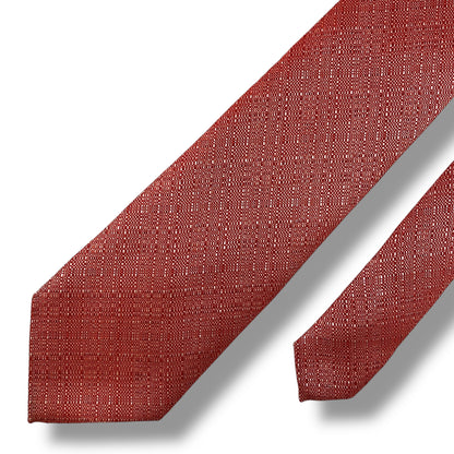 【7923】美品！ジョルジオアルマーニ　ネクタイ　レッド系