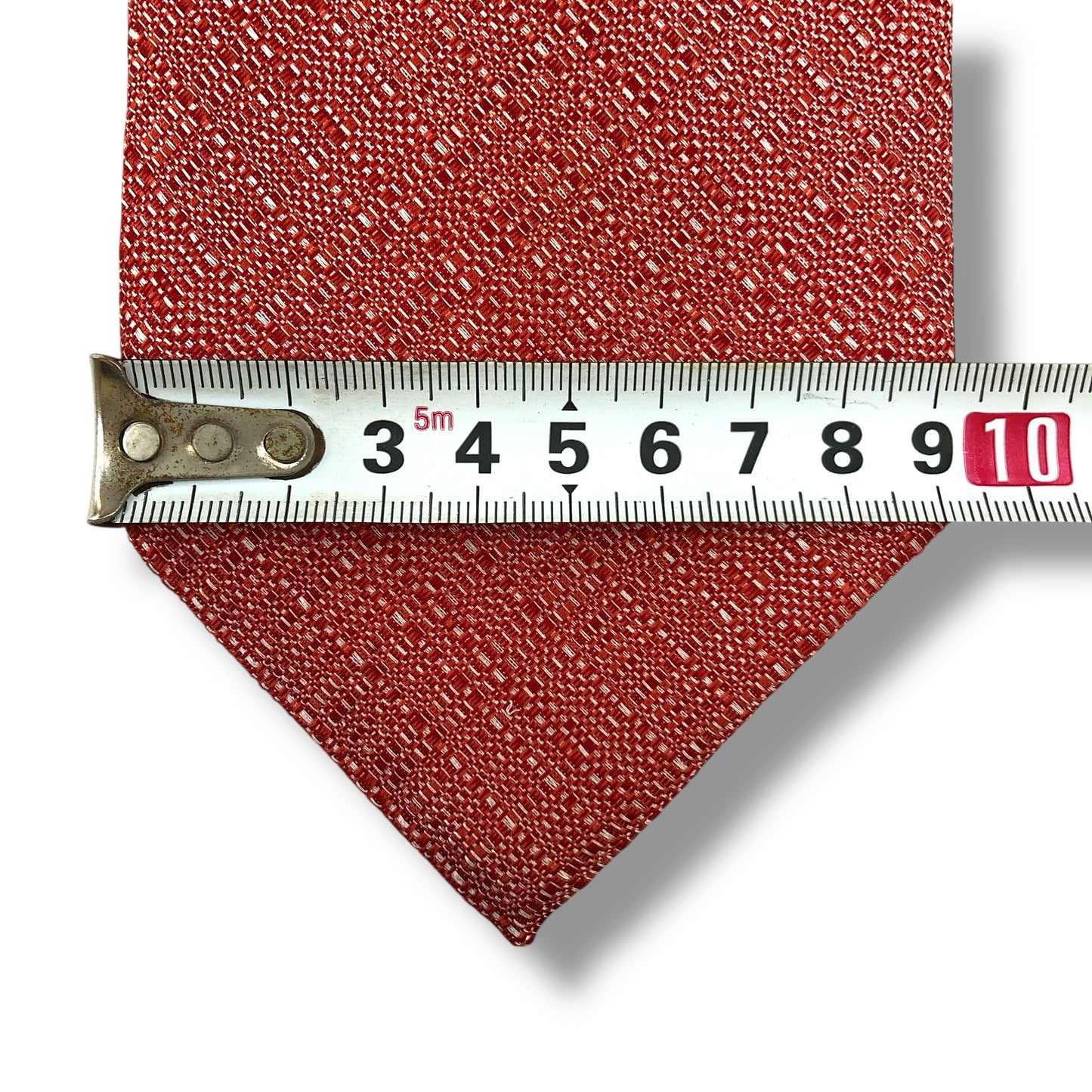 【7923】美品！ジョルジオアルマーニ　ネクタイ　レッド系