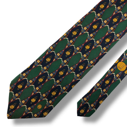 【7925】良品ー可品！ダンヒル　ネクタイ　グリーン系