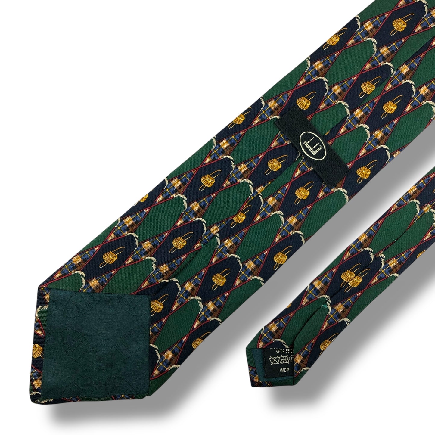 【7925】良品ー可品！ダンヒル　ネクタイ　グリーン系