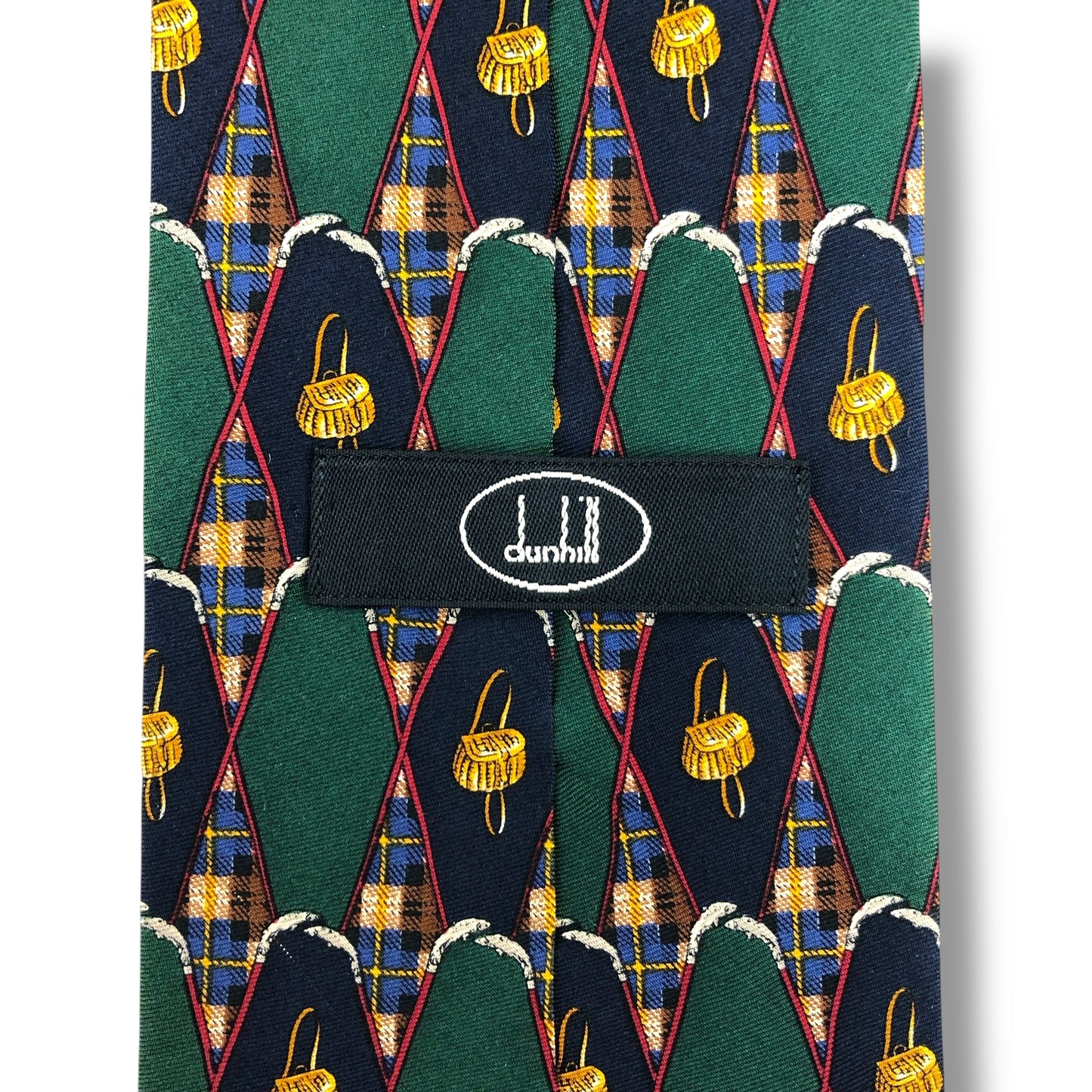 【7925】良品ー可品！ダンヒル　ネクタイ　グリーン系