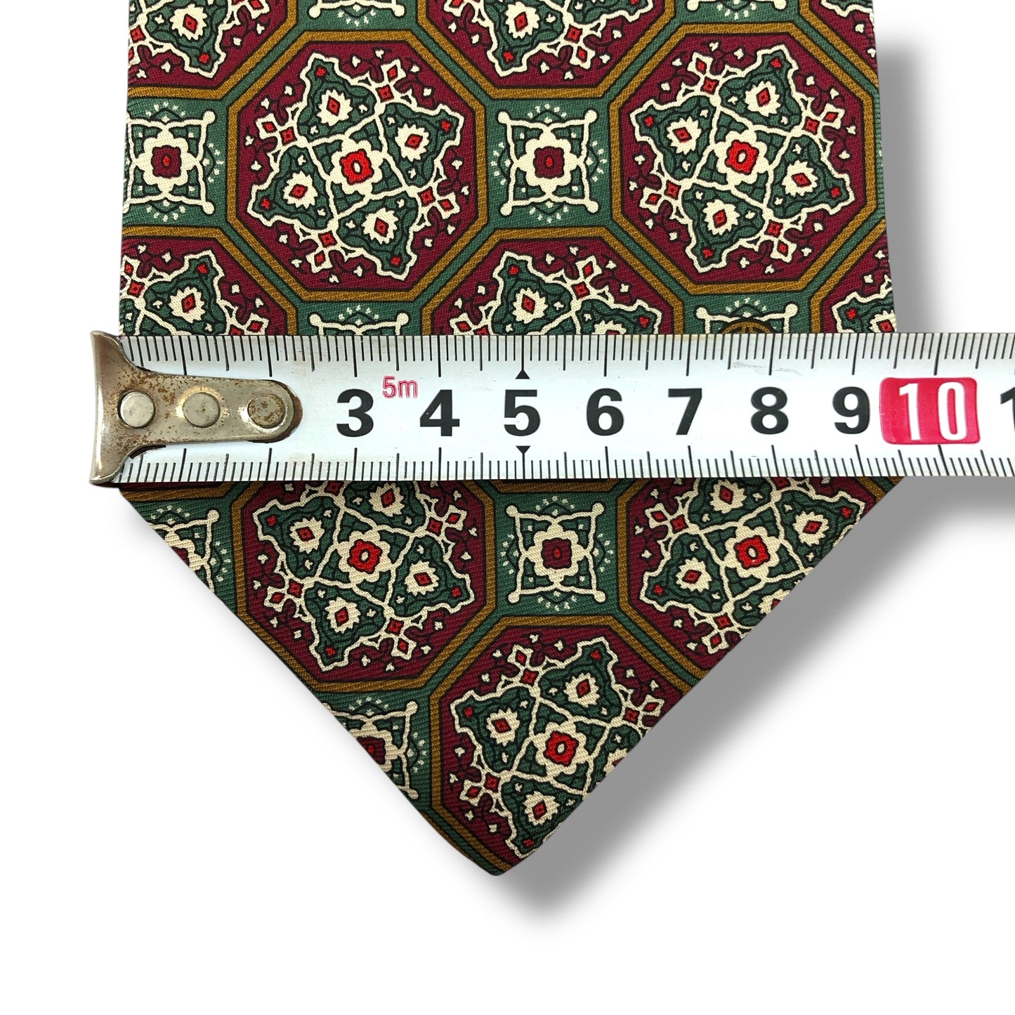 【7927】美品！ダンヒル　ネクタイ　ボルドー系　グリーン系