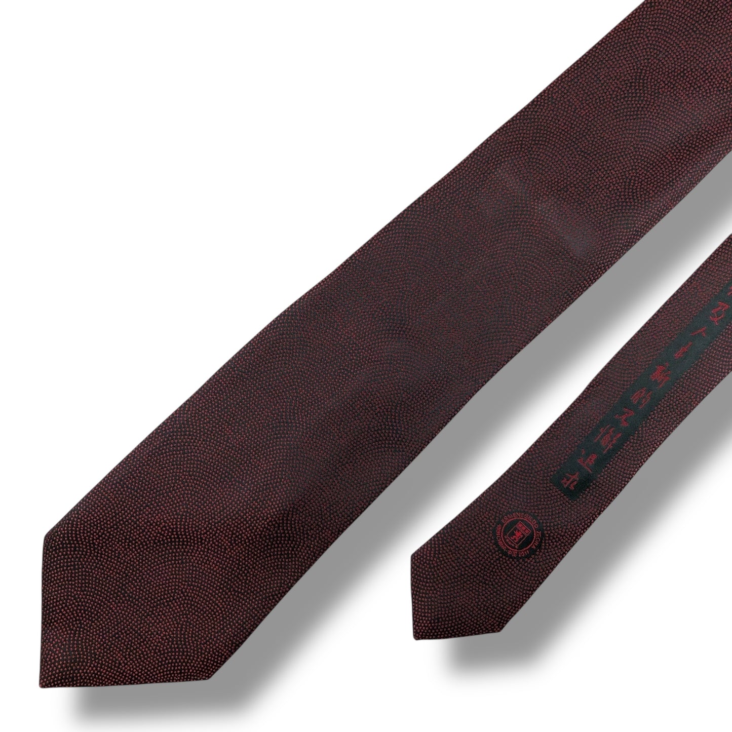 【7928】美品！エルメネジルドゼニア　ネクタイ　ボルドー系