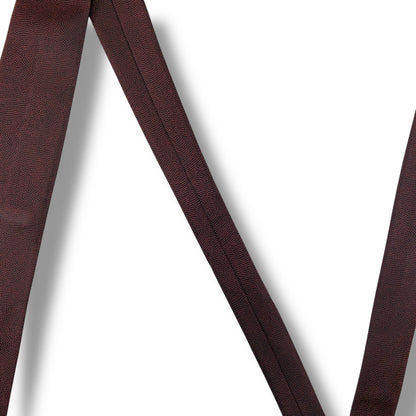 【7928】美品！エルメネジルドゼニア　ネクタイ　ボルドー系