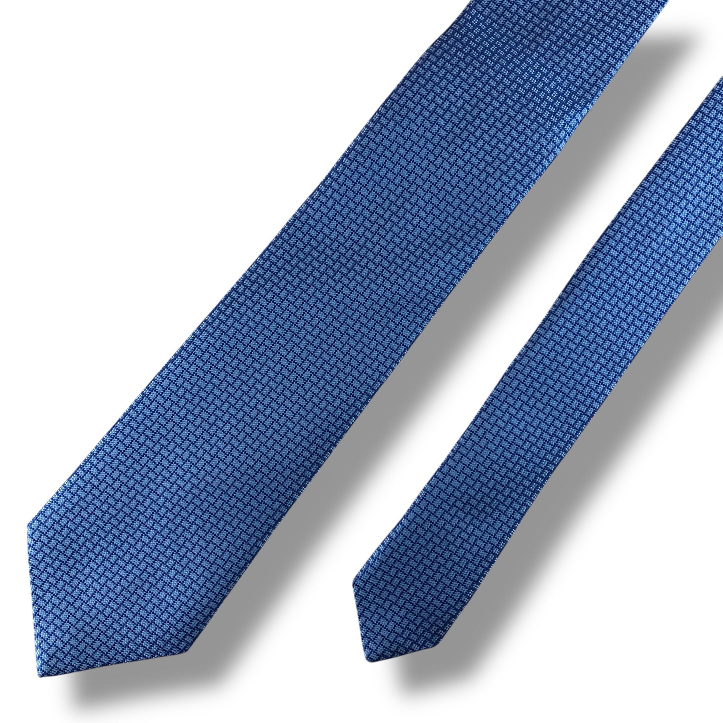 【7930】未使用保管品　ダンヒル　ネクタイ　ブルー系