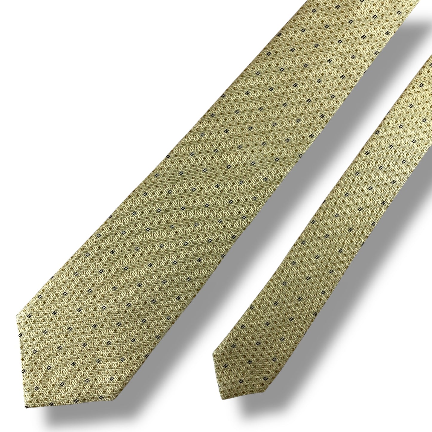 【7939】美品！フェンディ　ネクタイ　ゴールド系　FF柄