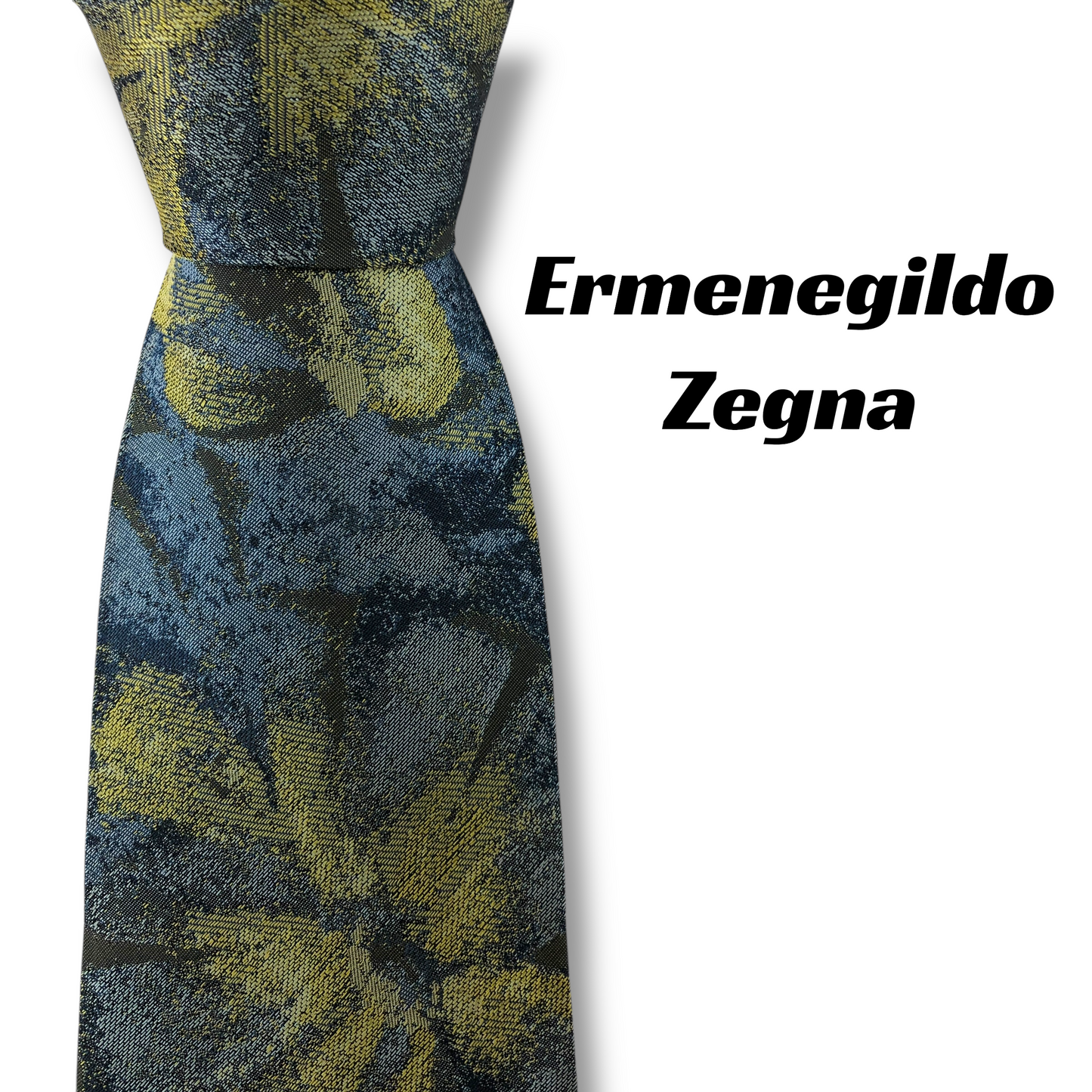 【7947】良品！エルメネジルドゼニア　ネクタイ　水色系