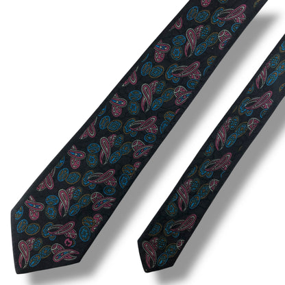 【7960】良品！ミラショーン　ネクタイ　ブラック系