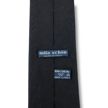 【7960】良品！ミラショーン　ネクタイ　ブラック系