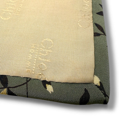 【7815】美品ー良品！クロエ　ネクタイ　グリーン系　葉柄