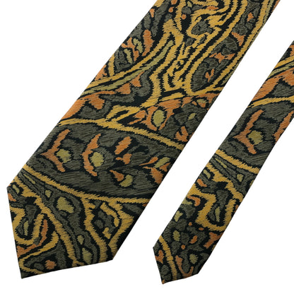 [6122] Good quality! Jim Thompson tie, all-over pattern, black base 