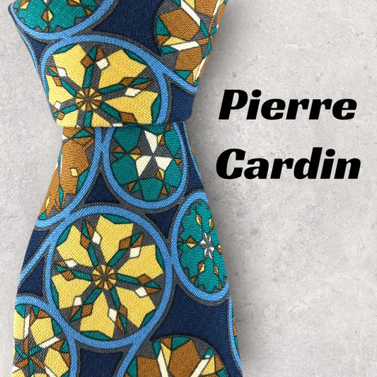 [6039] Beautiful item! Pierre Cardin tie, blue 