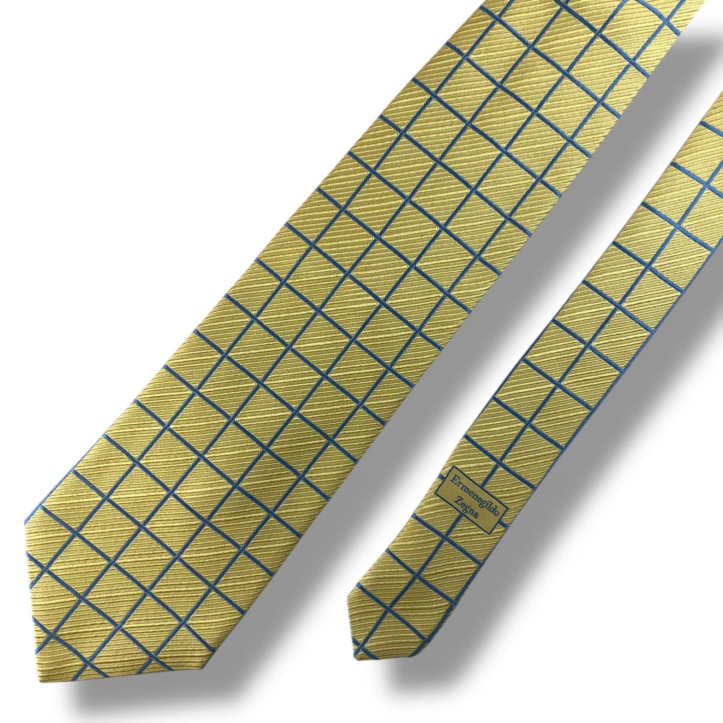 【8000】美品！エルメネジルドゼニア　ネクタイ　イエロー系
