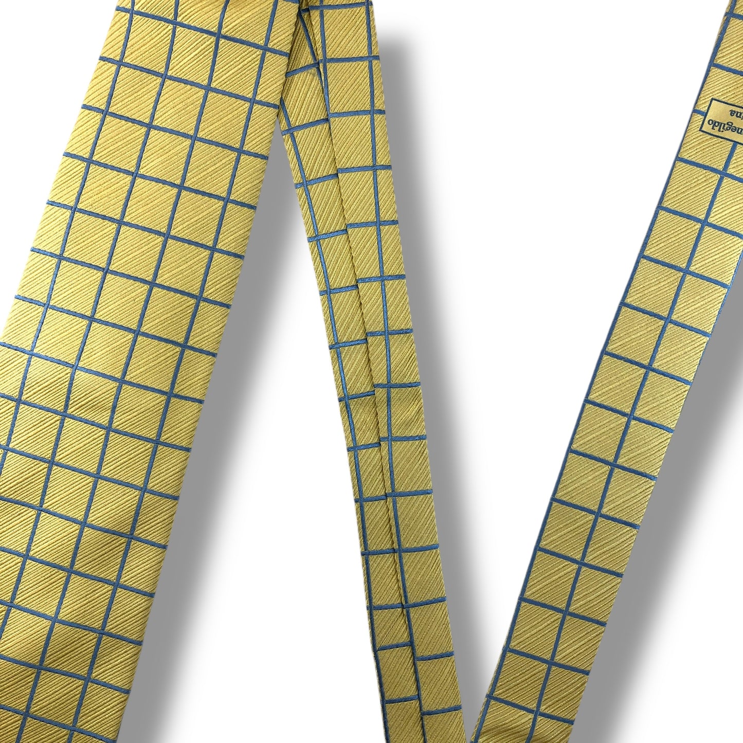 【8000】美品！エルメネジルドゼニア　ネクタイ　イエロー系