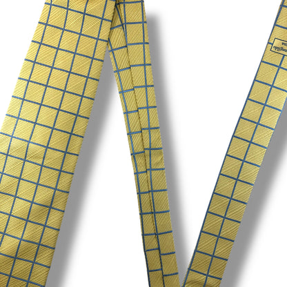 【8000】美品！エルメネジルドゼニア　ネクタイ　イエロー系
