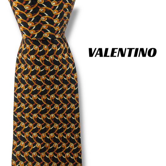 【8018】良品！ヴァレンティノ　ネクタイ　ブラック系