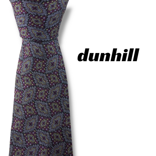 【8025】良品！ダンヒル　ネクタイ　パープル系