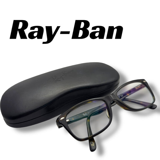 [82] In good condition! Ray-Ban glasses, brown, RB5228F 