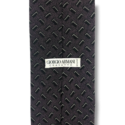 【8232】美品！ジョルジオアルマーニ　ネクタイ　ダークパープル系