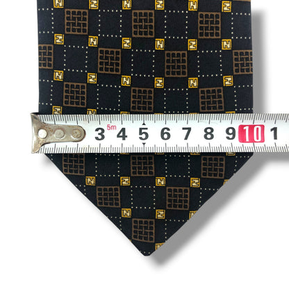 【8234】良品！フェンディ　ネクタイ　ブラック系