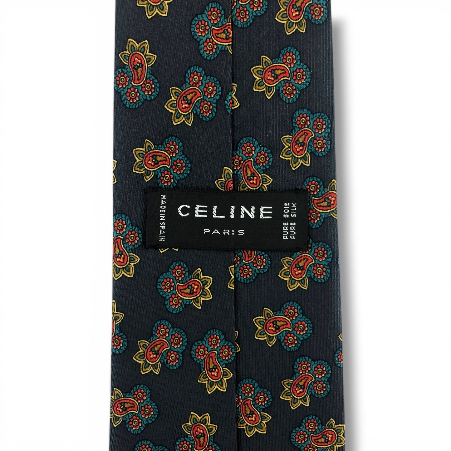 【8244】良品！セリーヌ　ネクタイ　ネイビー系