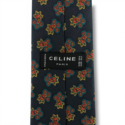 【8244】良品！セリーヌ　ネクタイ　ネイビー系
