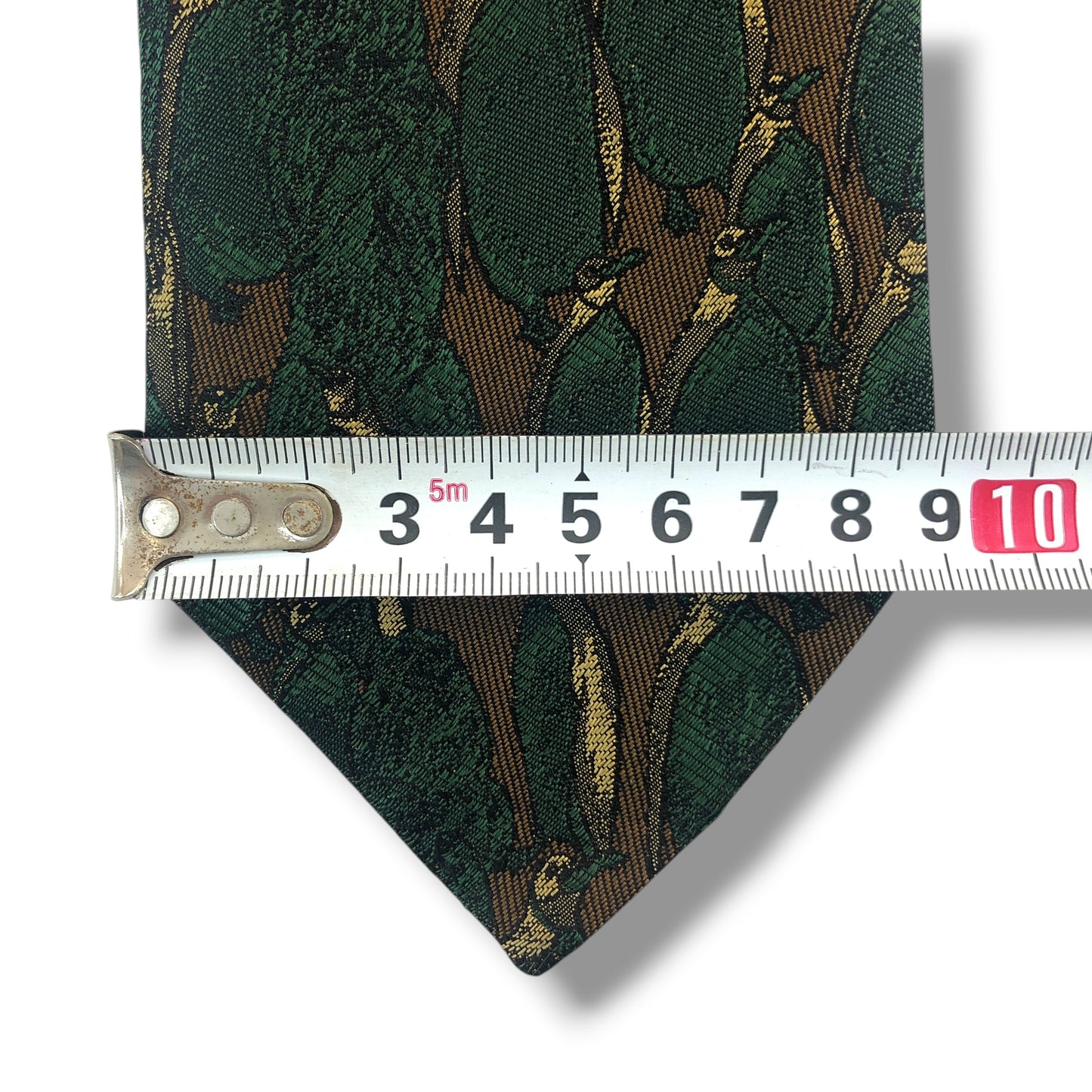 【8255】美品！フェンディ　ネクタイ　グリーン系 　ペンギン柄