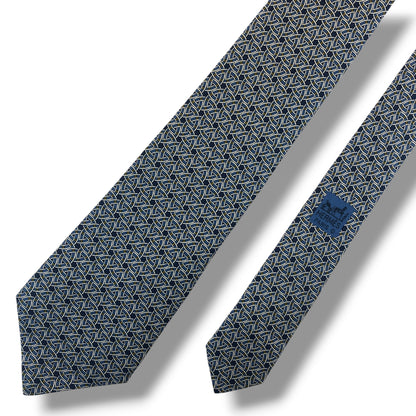 【8256】美品！エルメス　ネクタイ　ネイビー系