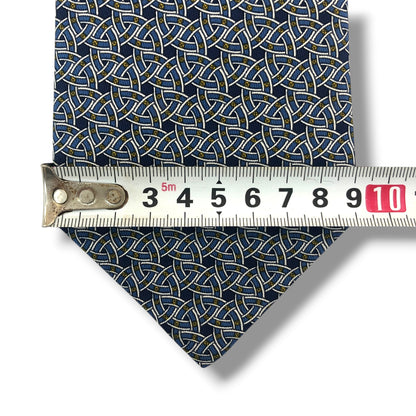【8256】美品！エルメス　ネクタイ　ネイビー系