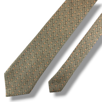 【8265】美品！ダンヒル　ネクタイ　ゴールド・黄土色系