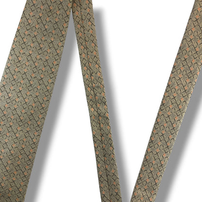 【8265】美品！ダンヒル　ネクタイ　ゴールド・黄土色系