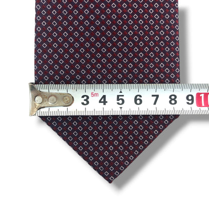 【8274】美品！シャルルジョルダン　ネクタイ　ボルドー系
