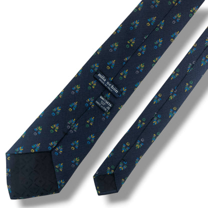 【8278】美品！ミラショーン　ネクタイ　ネイビー系
