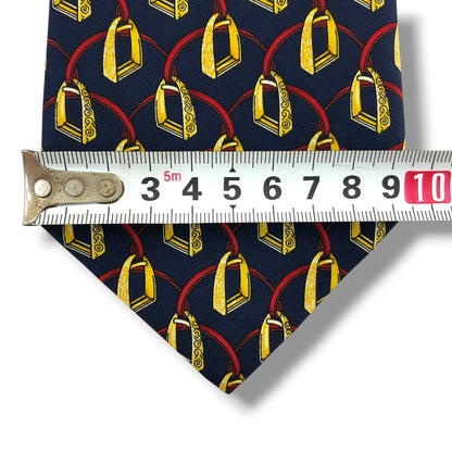 【8307】美品！セリーヌ　ネクタイ　ネイビー系