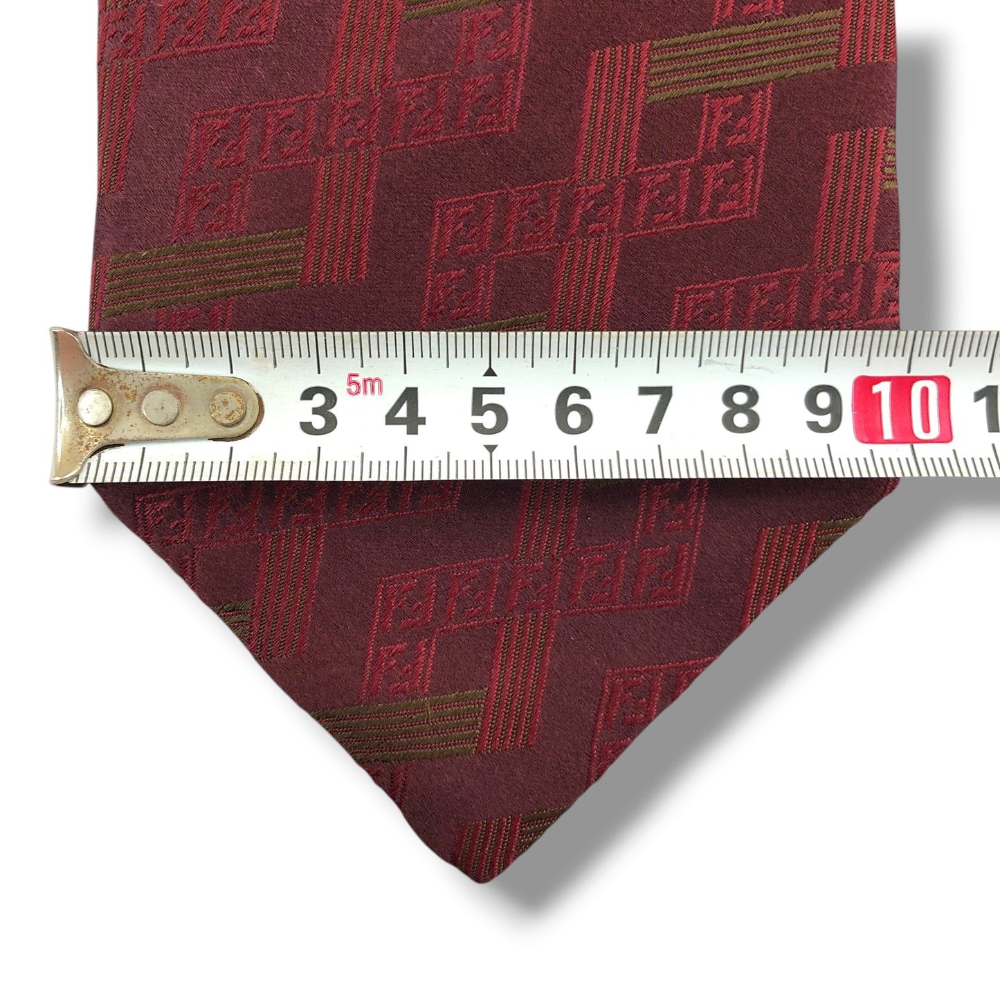 【8310】美品！フェンディ　ネクタイ　ワインレッド系