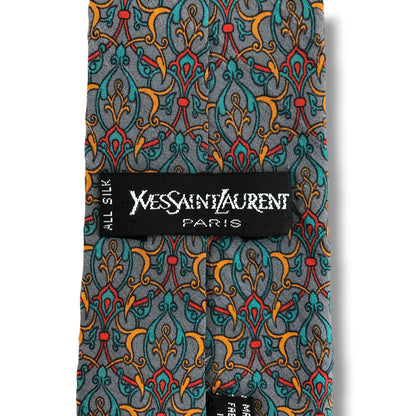 【8315】良品！イブサンローラン　ネクタイ　グレー系