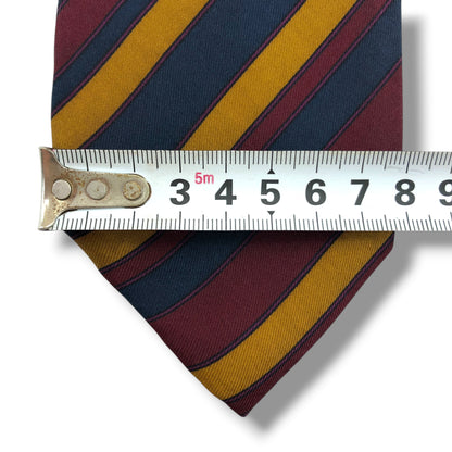 【8319】良品！ダンヒル　ネクタイ　ネイビー系×ボルドー系