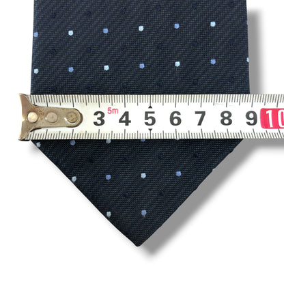 【8336】美品！タケオキクチ　ネクタイ　ネイビー系　ドット柄