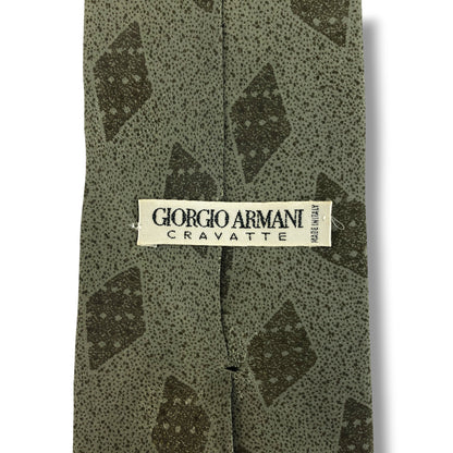 【8337】美品！ジョルジオアルマーニ　ネクタイ　薄グリーン系　薄手