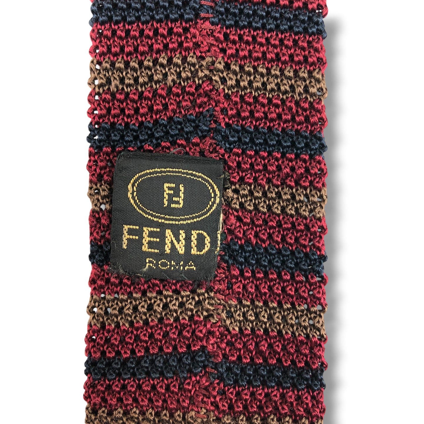 【8344】美品！フェンディ　ネクタイ　ボルドー系