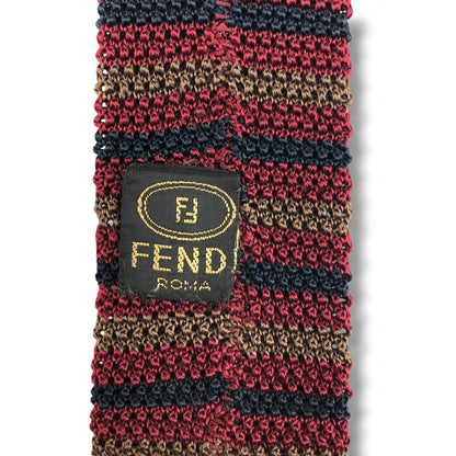 【8344】美品！フェンディ　ネクタイ　ボルドー系