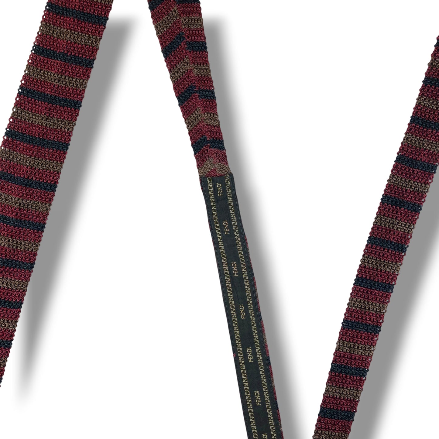 【8344】美品！フェンディ　ネクタイ　ボルドー系