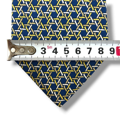 【8365】美品！エルメス　ネクタイ　ブルー系