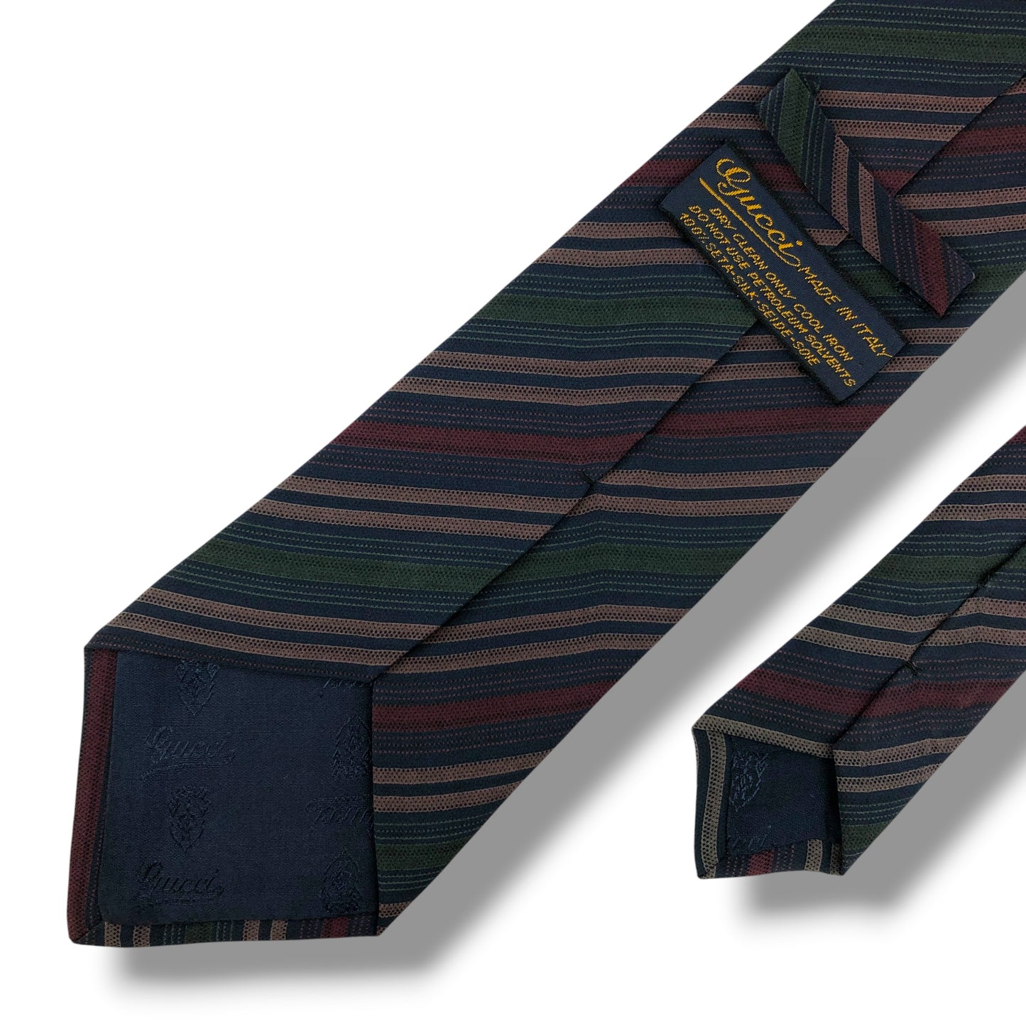 【8376】美品！グッチ　ネクタイ　マルチカラー　ストライプ柄